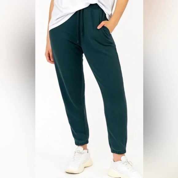 American Eagle Outfitters Teal Joggers Size M Streetwear Athleisure Distressed - Picture 1 of 15